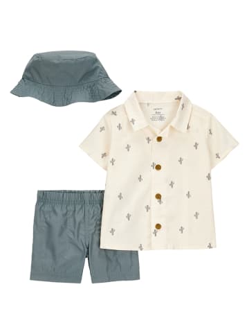 carter's 3-delige outfit blauw/beige