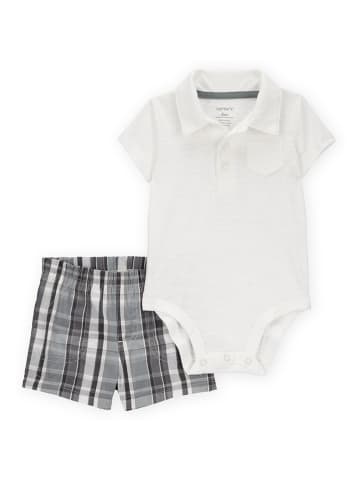 carter's 2tlg. Outfit in Weiß/ Grau