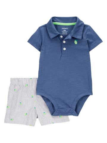 carter's 2tlg. Outfit in Blau/ Grau