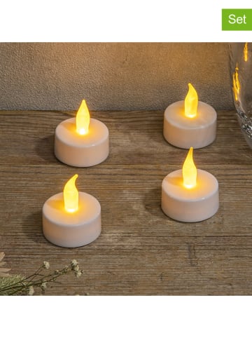 Nordheim 4er-Set: LED-Teelichter in Weiß - (H)4 x Ø 4 cm