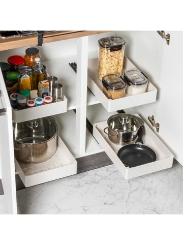 Chefware Regal-Organizer in Weiß - (B)20 x (H)40 x (T)8 cm