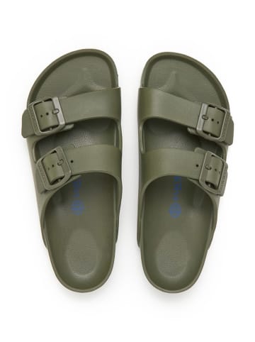 SABOKETS Klapki w kolorze khaki