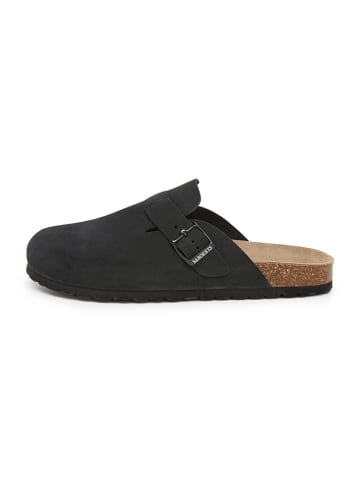 SABOKETS Leder-Clogs in Schwarz