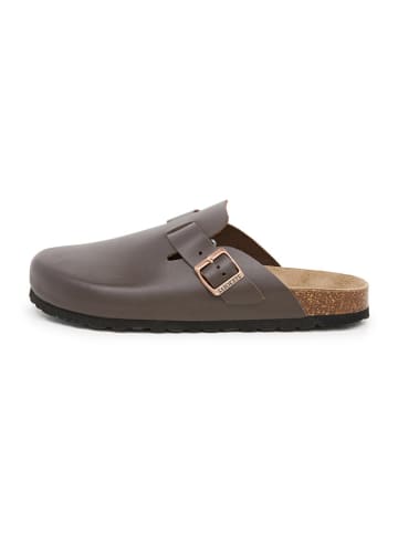 SABOKETS Leren clogs bruin