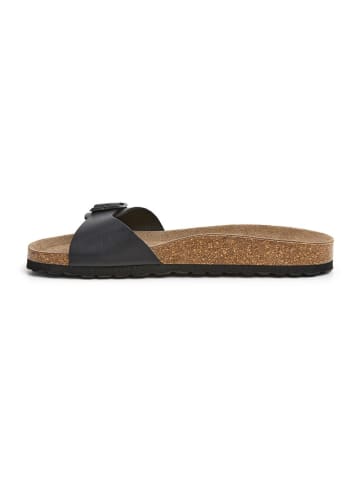 SABOKETS Leren slippers zwart
