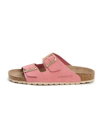 SABOKETS Leren slippers lichtroze