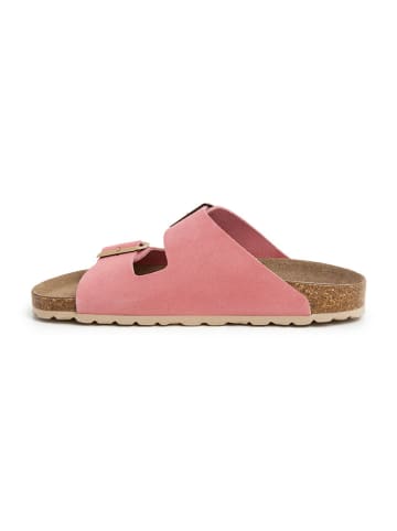 SABOKETS Leder-Pantoletten in Rosa