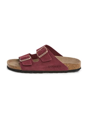 SABOKETS Leren slippers rood