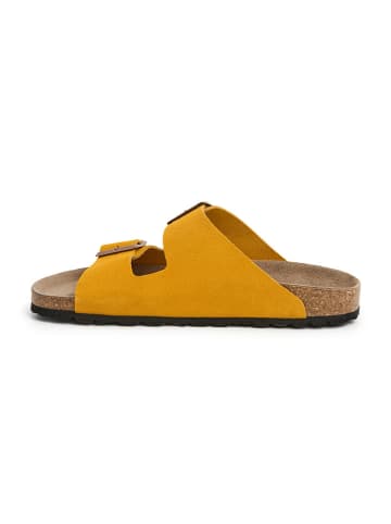 SABOKETS Leren slippers geel