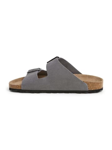 SABOKETS Leder-Pantoletten in Grau
