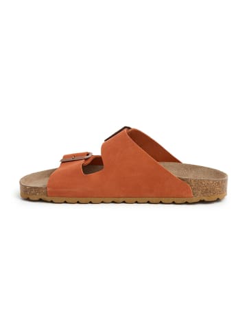 SABOKETS Leder-Pantoletten in Orange