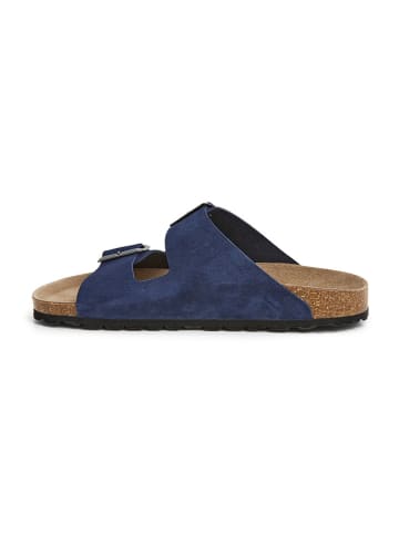 SABOKETS Leder-Pantoletten in Blau