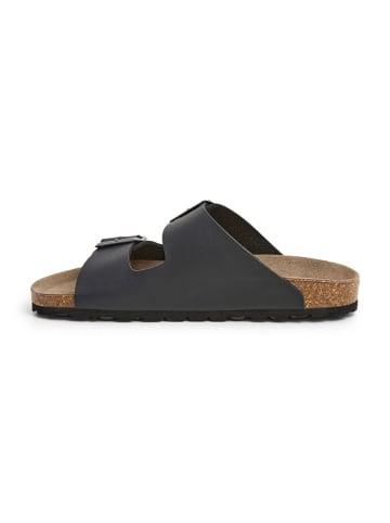 SABOKETS Leder-Pantoletten in Schwarz