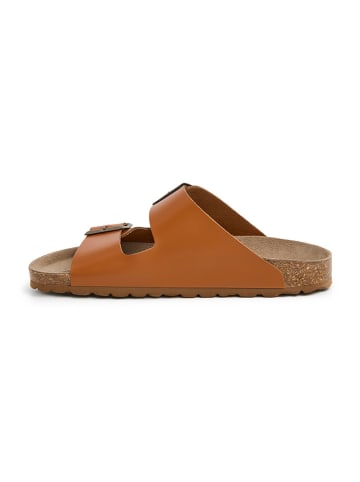 SABOKETS Leren slippers lichtbruin