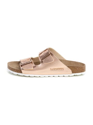 SABOKETS Pantoletten in Rosa/ Gold