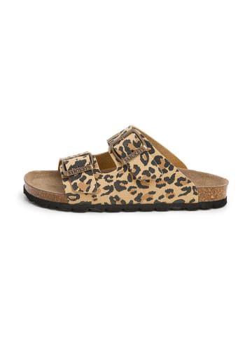 SABOKETS Pantoletten in Beige/ Schwarz