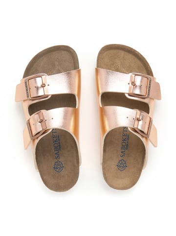 SABOKETS Pantoletten in Rosa/ Gold