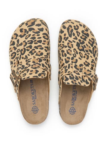 SABOKETS Clogs in Beige/ Schwarz