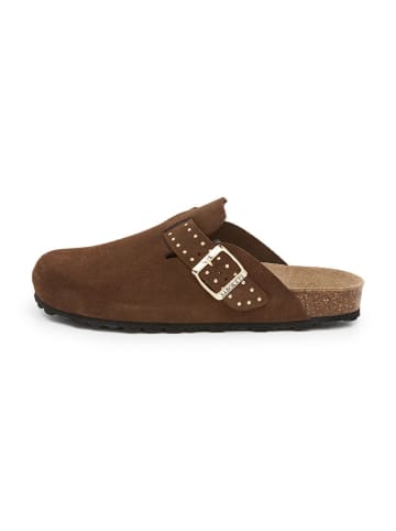 SABOKETS Leren clogs bruin