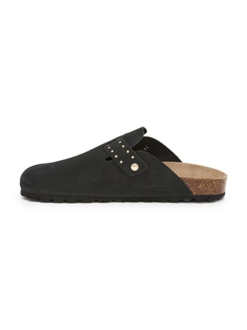 SABOKETS Leren clogs zwart
