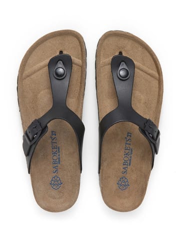 SABOKETS Teenslippers zwart