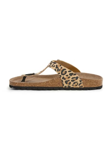 SABOKETS Zehentrenner in Beige/ Schwarz