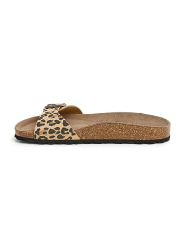 SABOKETS Pantoletten in Beige/ Schwarz