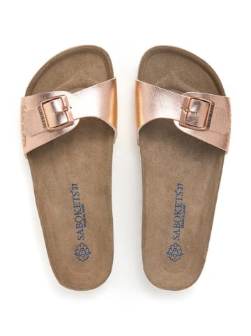 SABOKETS Pantoletten in Rosa/ Gold