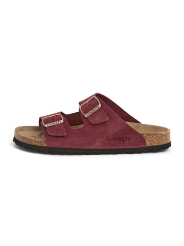 SABOKETS Leren slippers rood