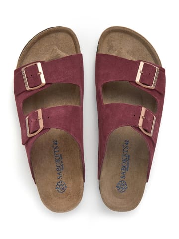 SABOKETS Leren slippers rood