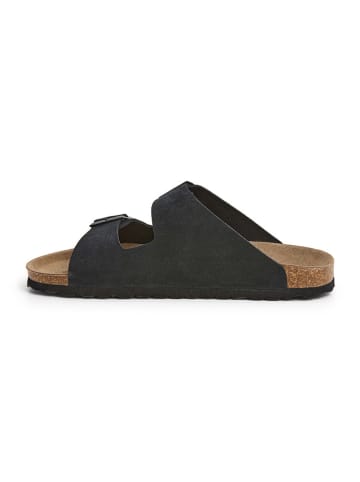 SABOKETS Leren slippers zwart