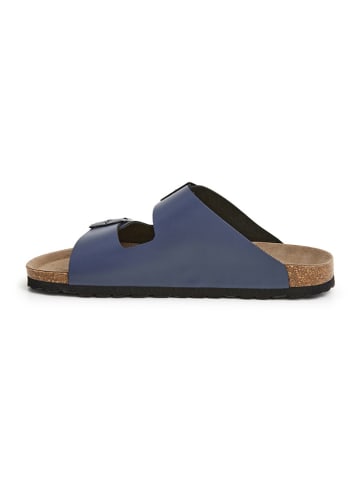 SABOKETS Leder-Pantoletten in Blau