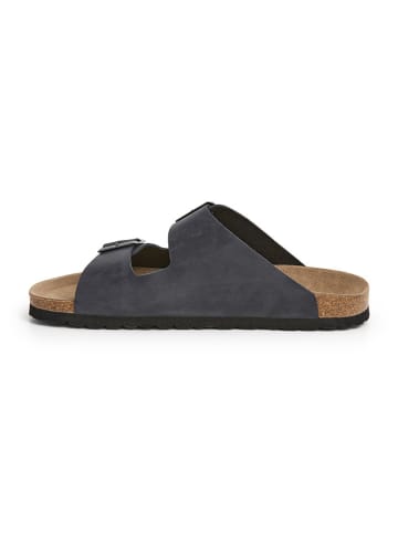 SABOKETS Leder-Pantoletten in Schwarz