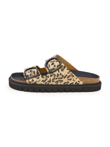 SABOKETS Pantoletten in Beige/ Schwarz