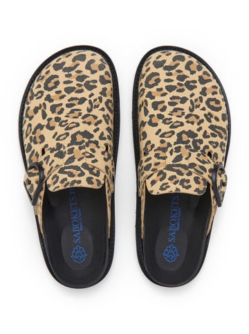 SABOKETS Clogs in Beige/ Schwarz