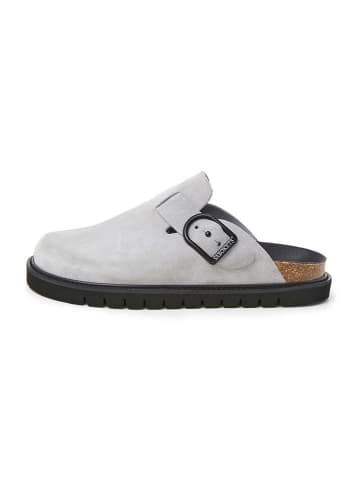 SABOKETS Leren clogs grijs