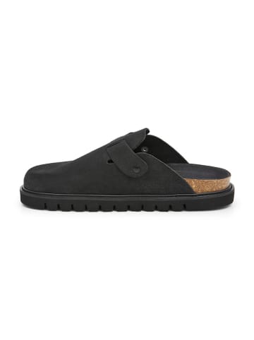 SABOKETS Leder-Clogs in Schwarz