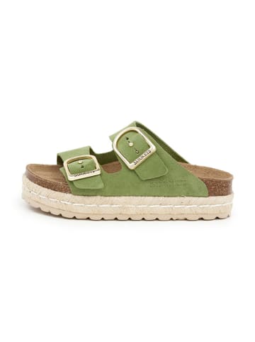 SABOKETS Leren slippers groen