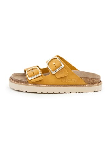 SABOKETS Leren slippers geel