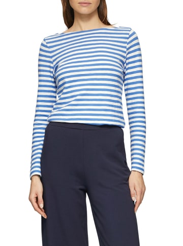 s.Oliver Longsleeve in Blau/ Weiß