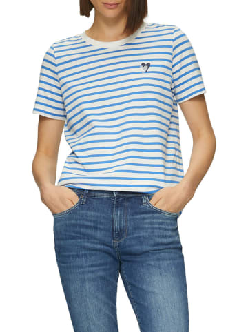 s.Oliver Shirt in Hellblau/ Weiß
