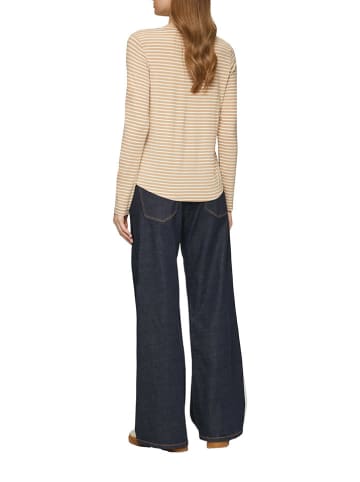 comma Longsleeve in Creme/ Beige