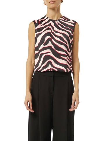 comma Blusentop in Rosa/ Schwarz