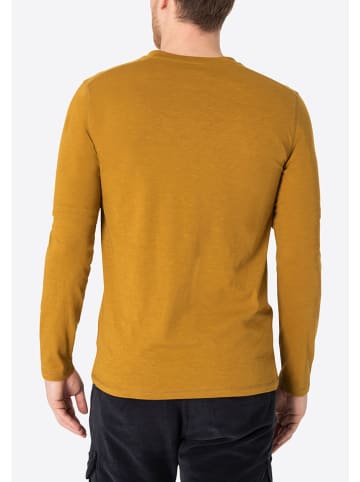 Timezone Longsleeve "Henley" okergeel