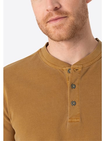Timezone Longsleeve ''Henley'' in Ocker