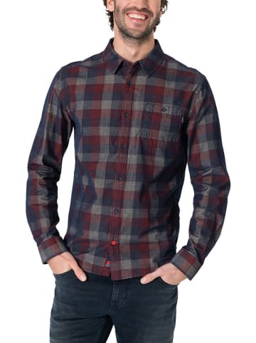 Timezone Koszula w kolorze granatowo-czerwonym