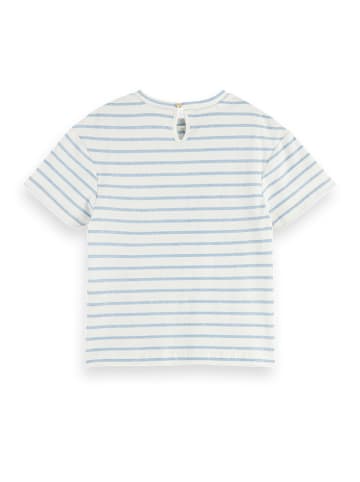 Scotch & Soda Koszulka w kolorze błękitno-kremowym