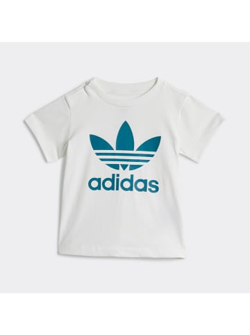 adidas Trainingsanzug in Weiß/ Türkis