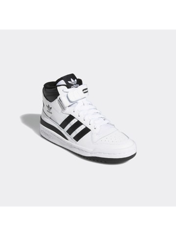 adidas Leder-Sneakers "Forum" in Weiß/ Schwarz