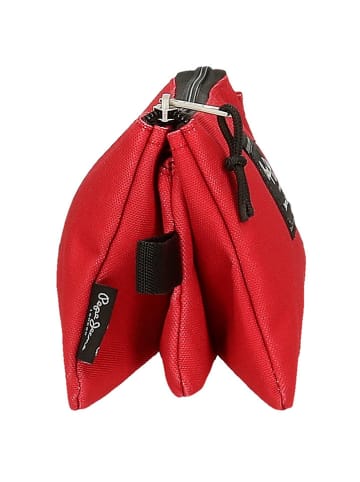 Pepe Jeans Piórnik "Aris Evergreen" w kolorze czerwonym - 22 x 12 x 5 cm